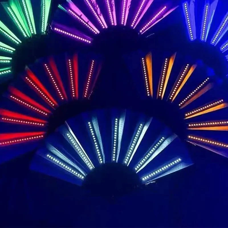 Glow LED Folding Rave Fan