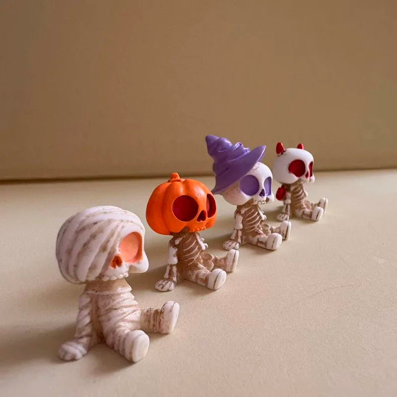 4-Piece Spooky Mini Figurine Set