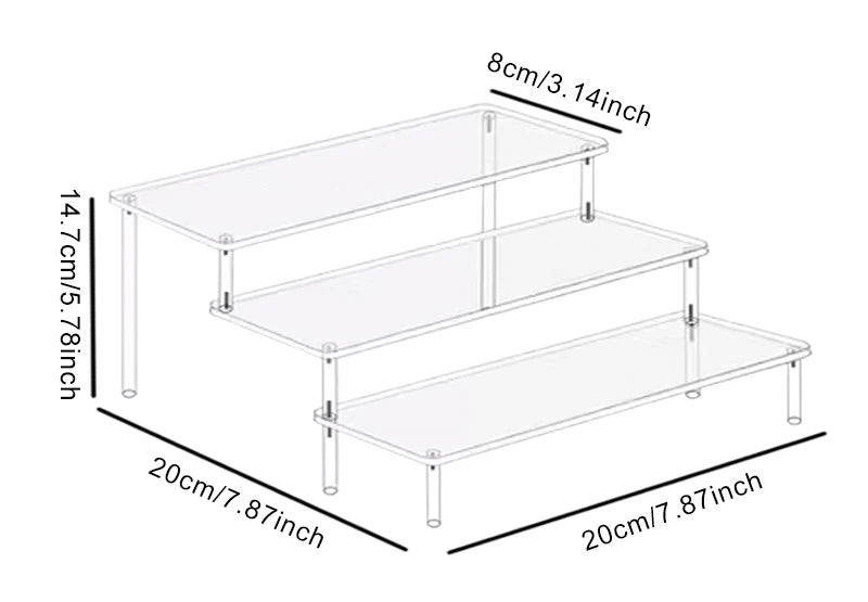 Squishy Display & Storage Shelf – Clear Tiered Organizer for Squishies