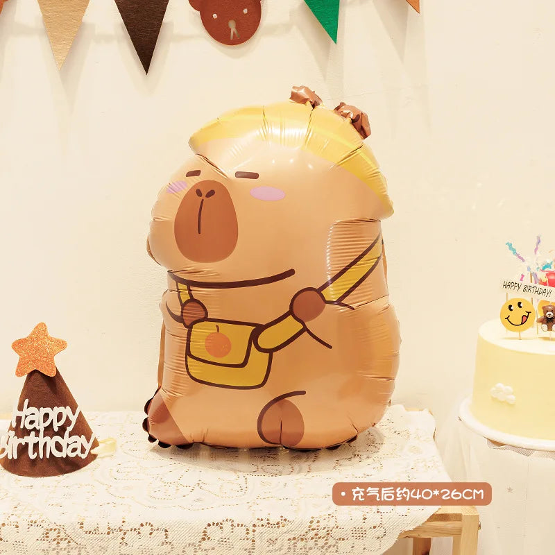 Cute Capybara Foil Balloons – Birthday & Party Decor