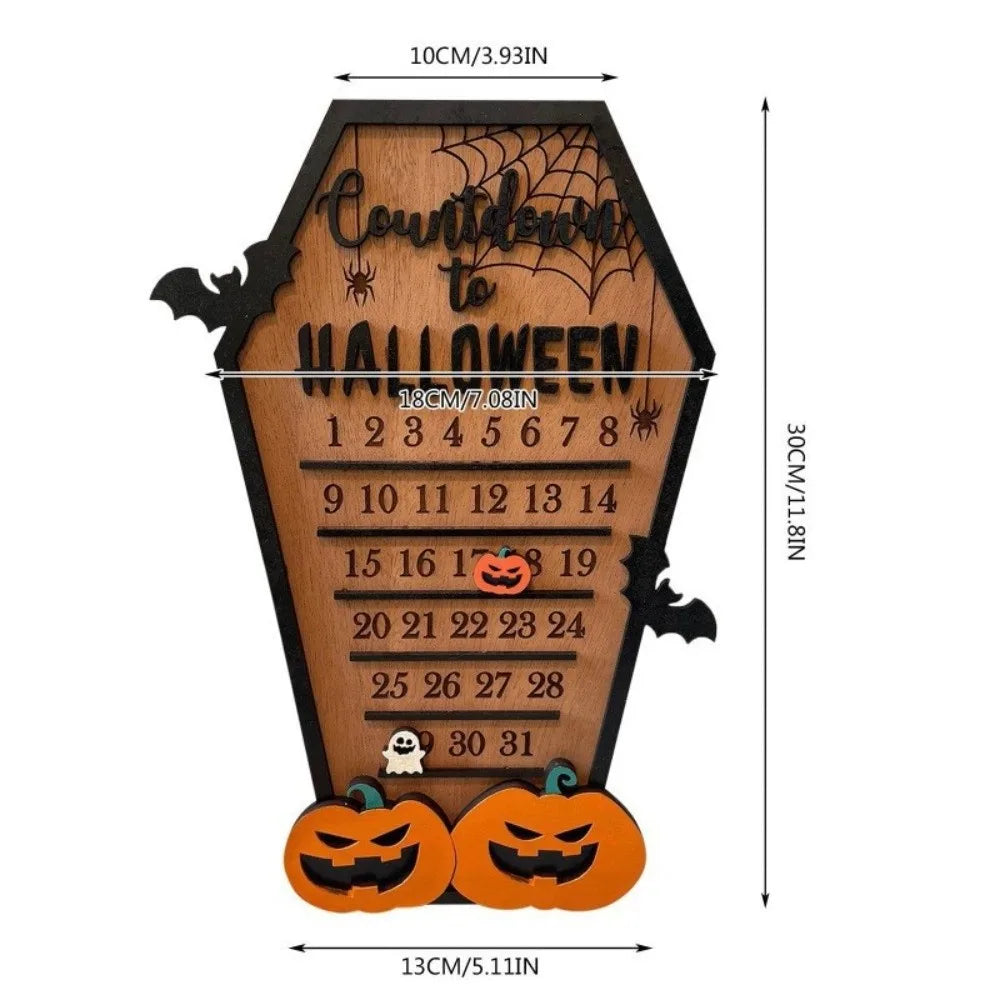 Wooden Halloween Countdown Calendar