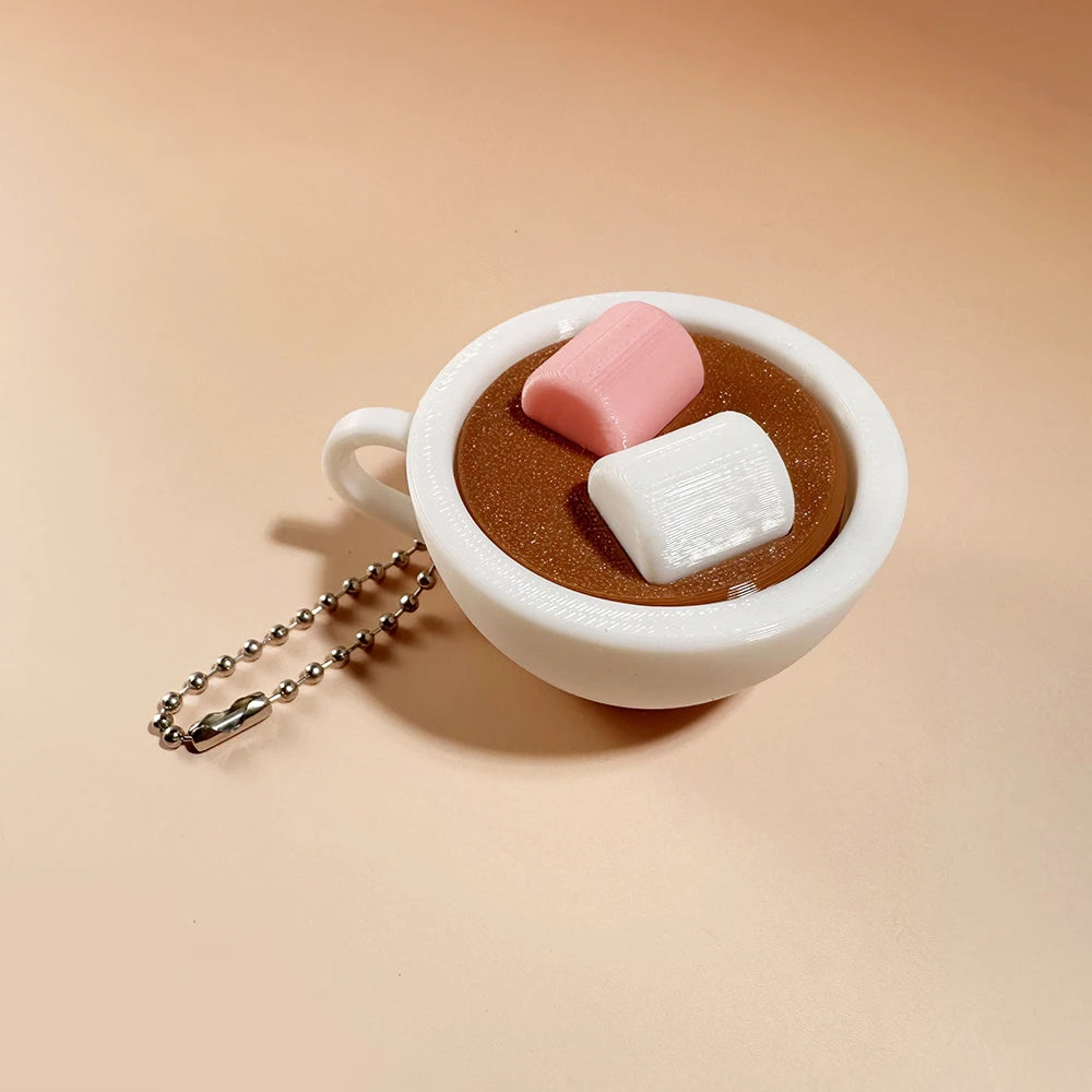 Food Clicker Fidget Keychain