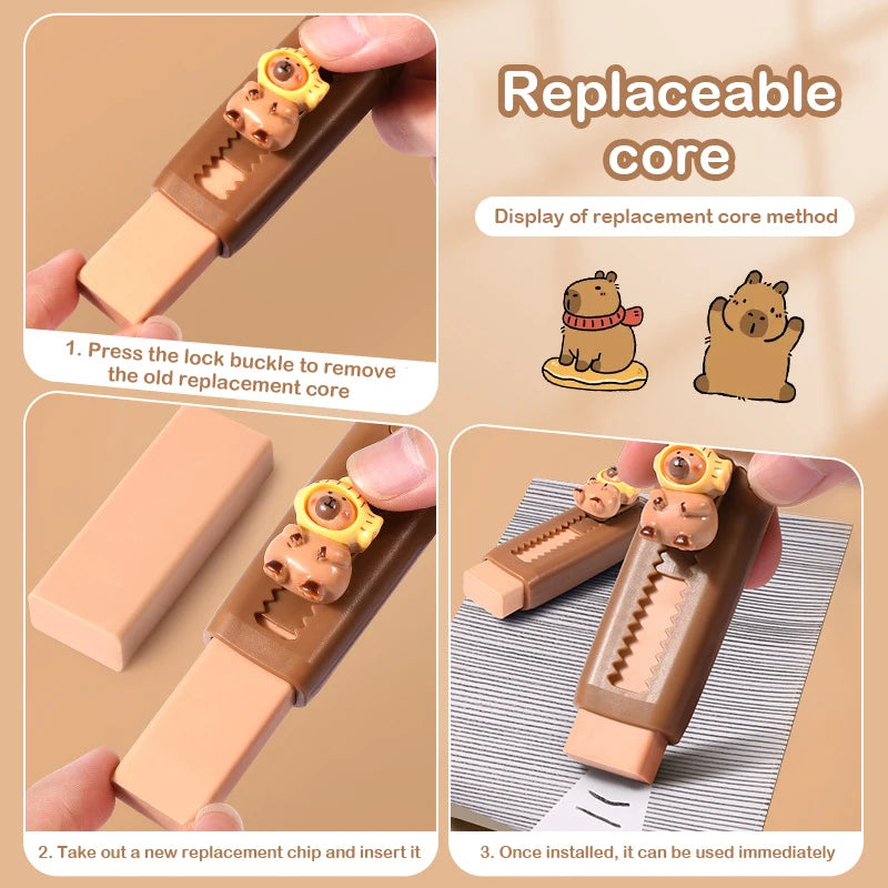 Capybara Retractable Eraser