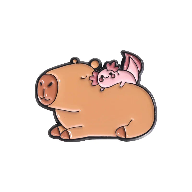 Cute Capybara Enamel Pin Collection