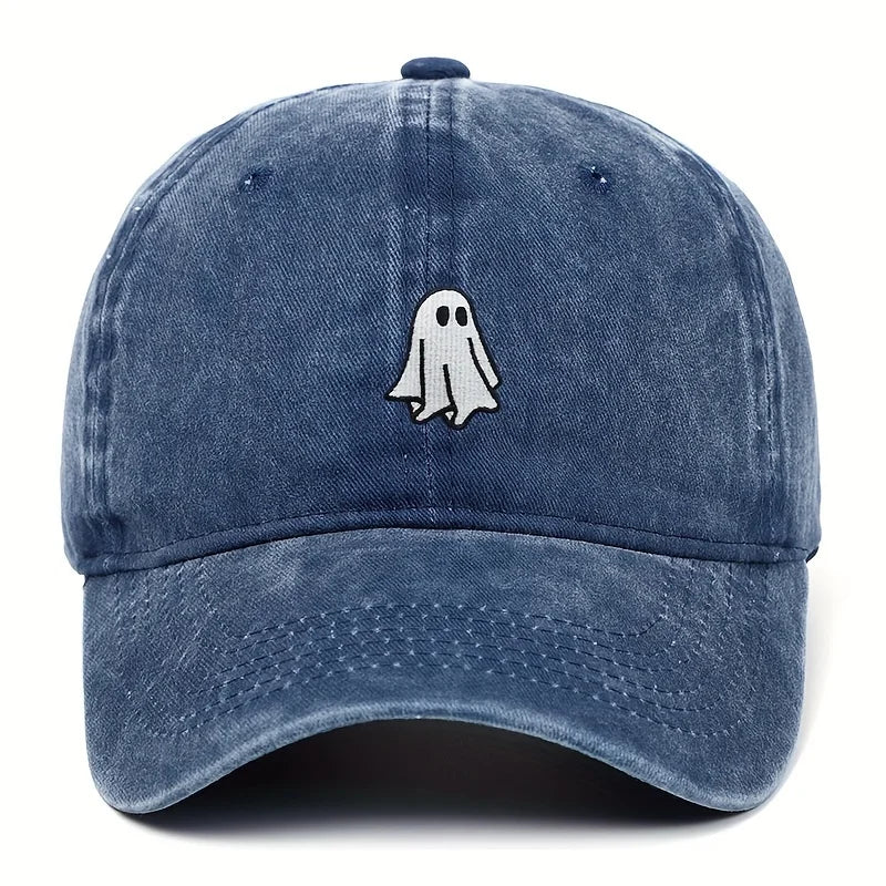 Embroidered Ghost Baseball Cap