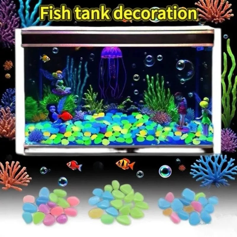 100-Piece Glow-in-the-Dark Garden Pebbles