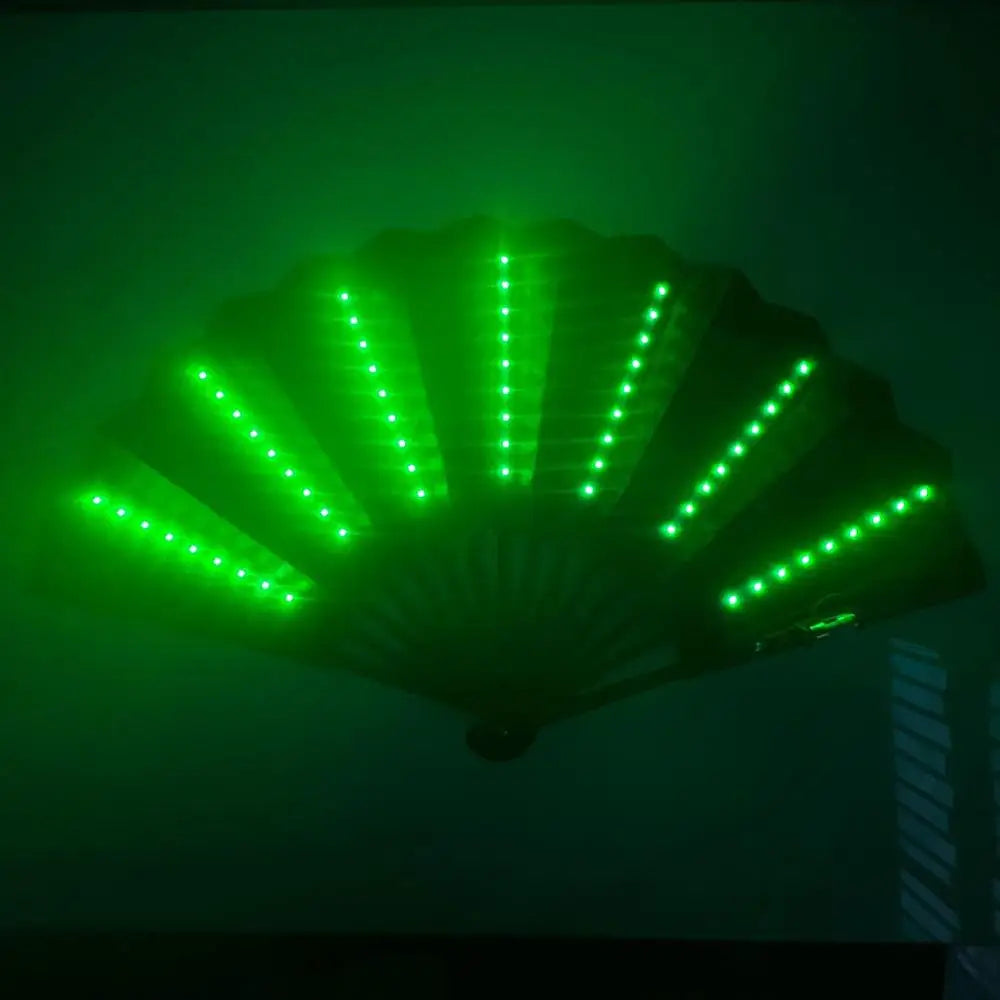 Glow LED Folding Rave Fan