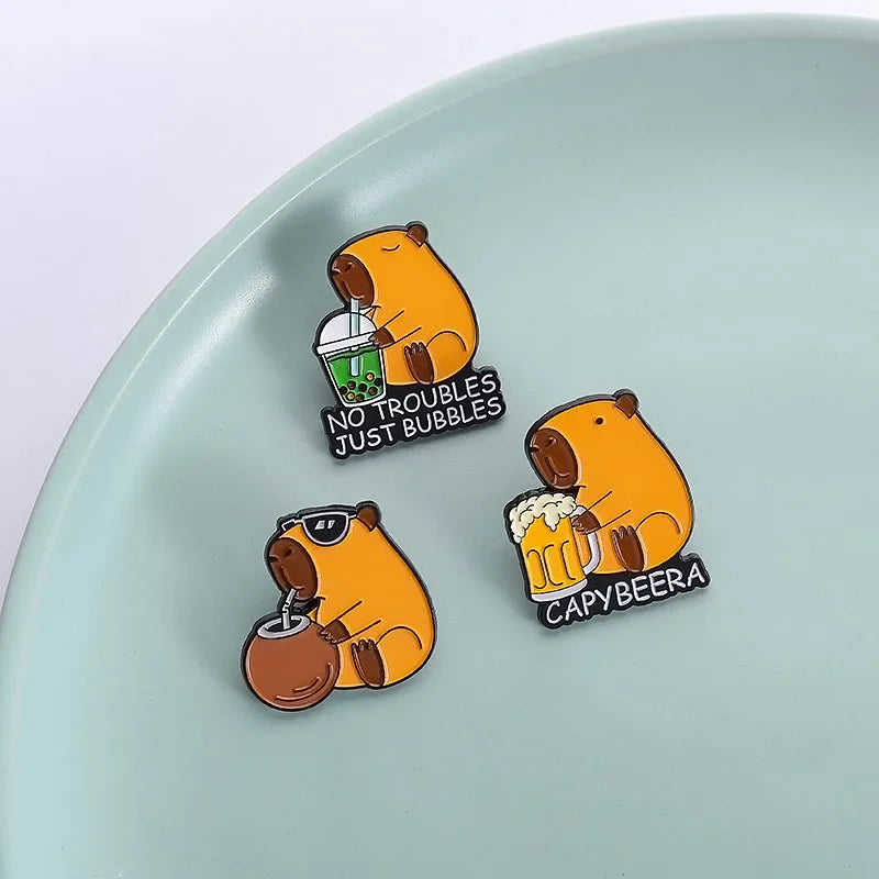 Cute Capybara Enamel Pin