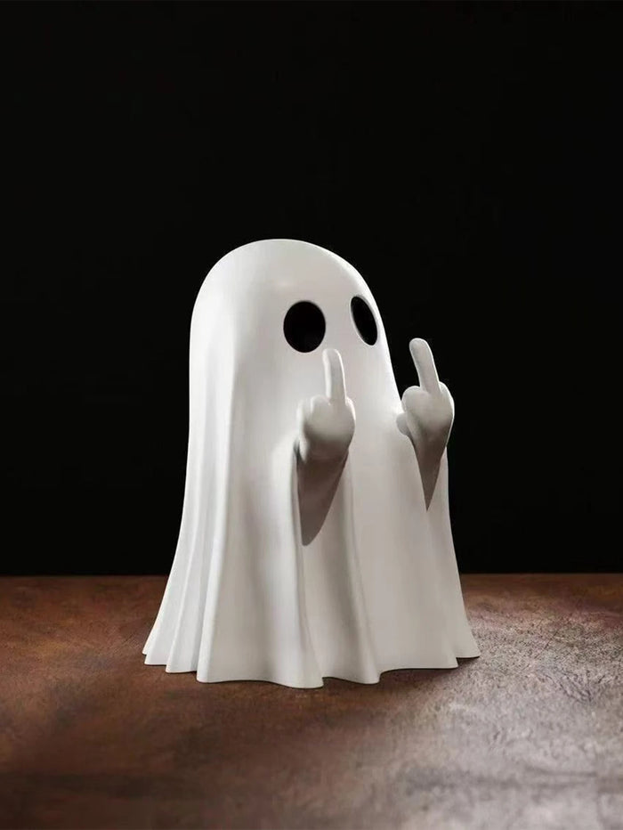 Sassy Middle Finger Ghost Statue