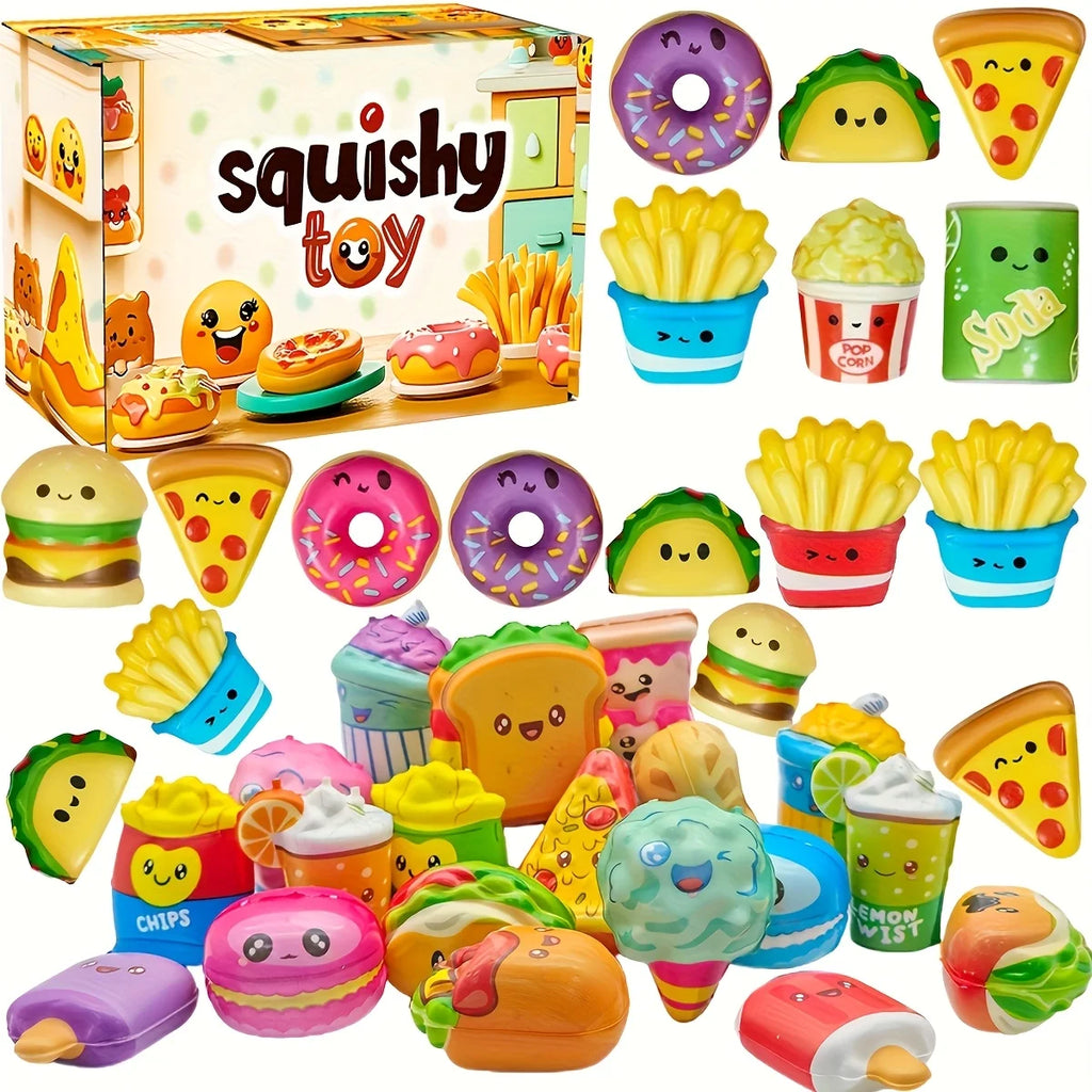 12-Piece Mini Food Squishy Pack