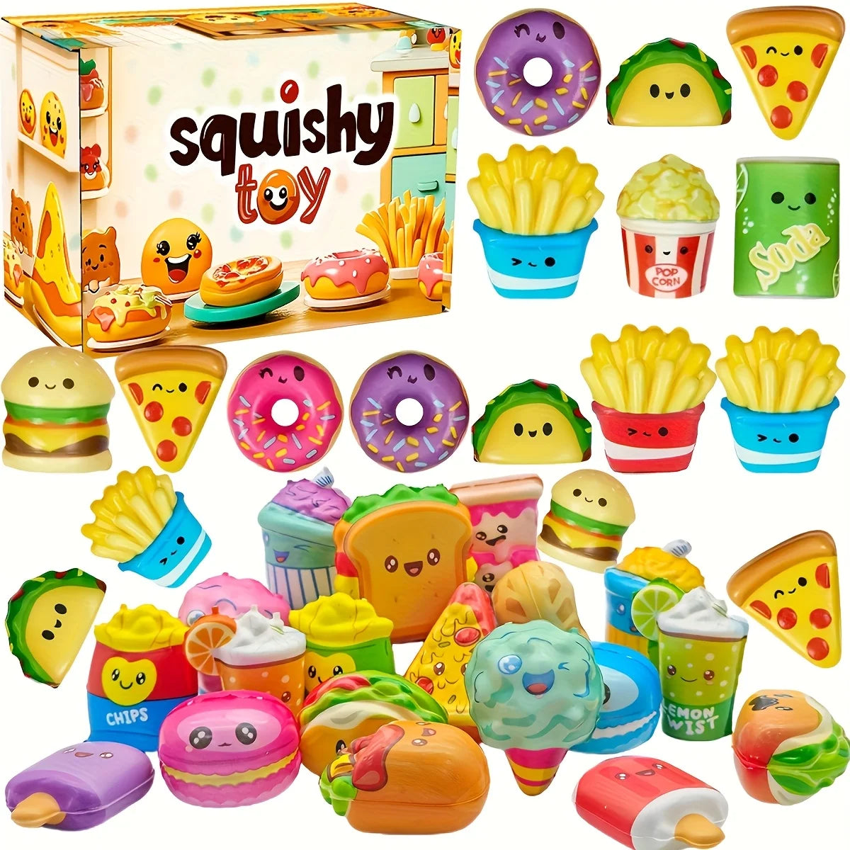 12-Piece Mini Food Squishy Pack