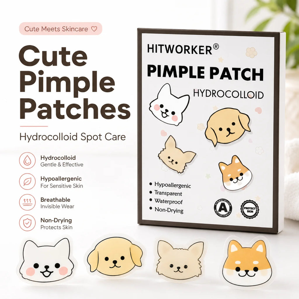 Cute Animal Hydrocolloid Blemish Patches – 40 Pack