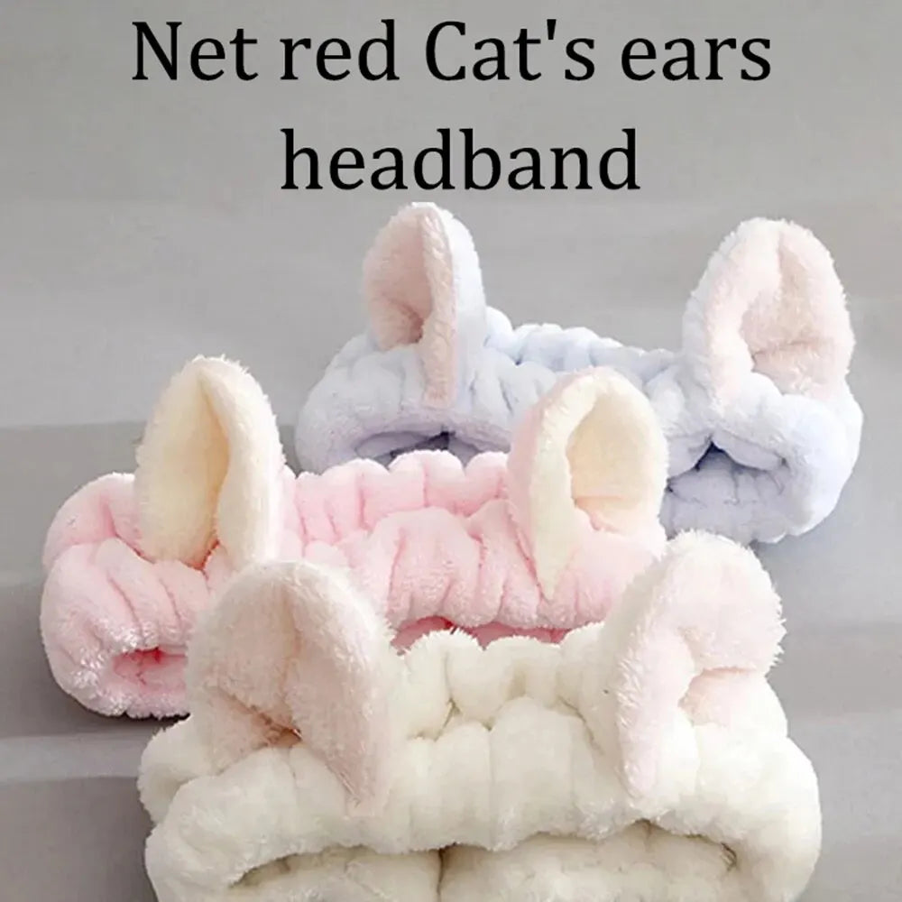 Plush Cat Makeup Headband