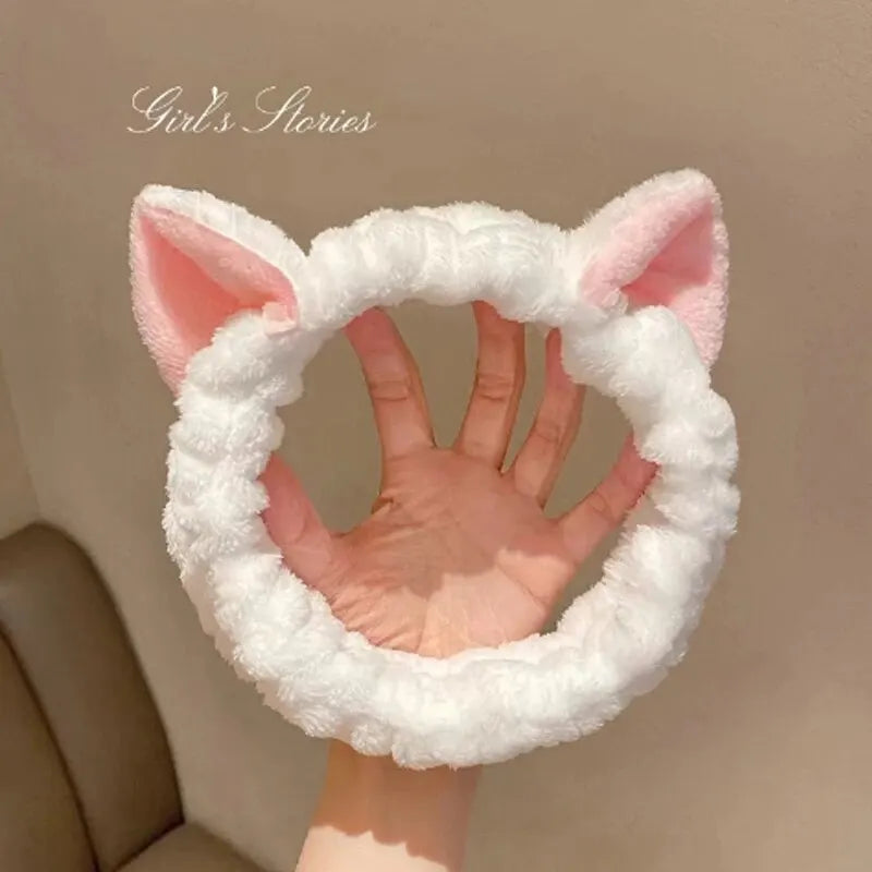 Plush Cat Makeup Headband