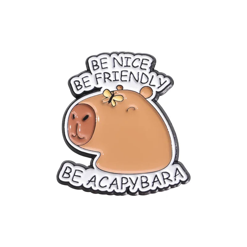 Cute Capybara Enamel Pin Collection