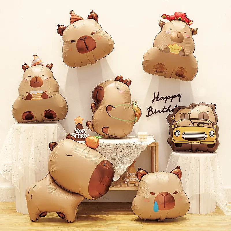 Cute Capybara Foil Balloons – Birthday & Party Decor