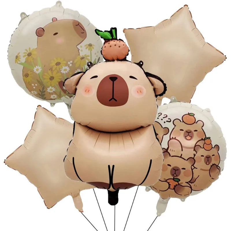 Cute Capybara Foil Balloons – Birthday & Party Decor