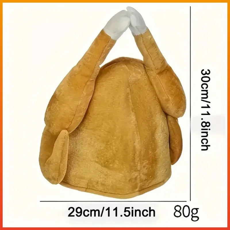 Plush Chicken Leg Novelty Hat