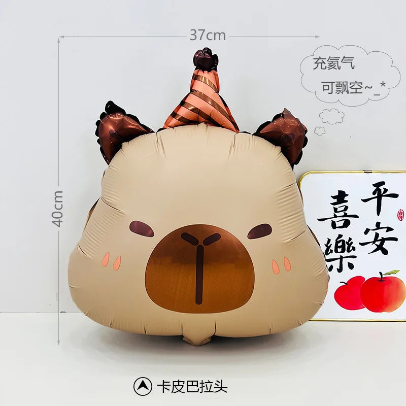 Cute Capybara Foil Balloons – Birthday & Party Decor