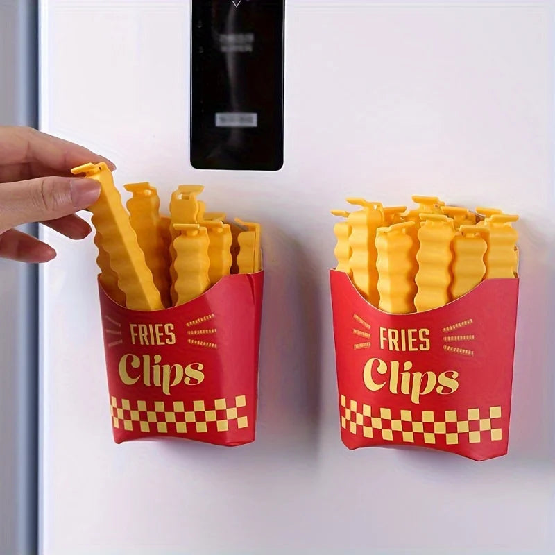 French Fry Snack Bag Clips – 12 Pack