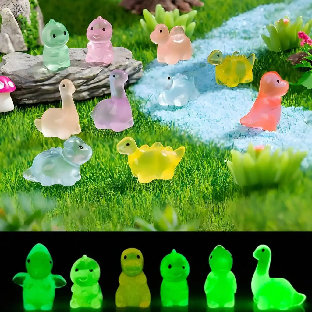Glow-in-the-Dark Mini Dinosaur Figurines