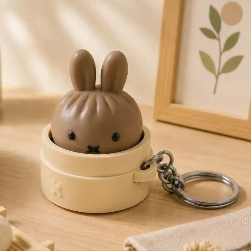 Miffy Steamed Bun Stress-Relief Keychain