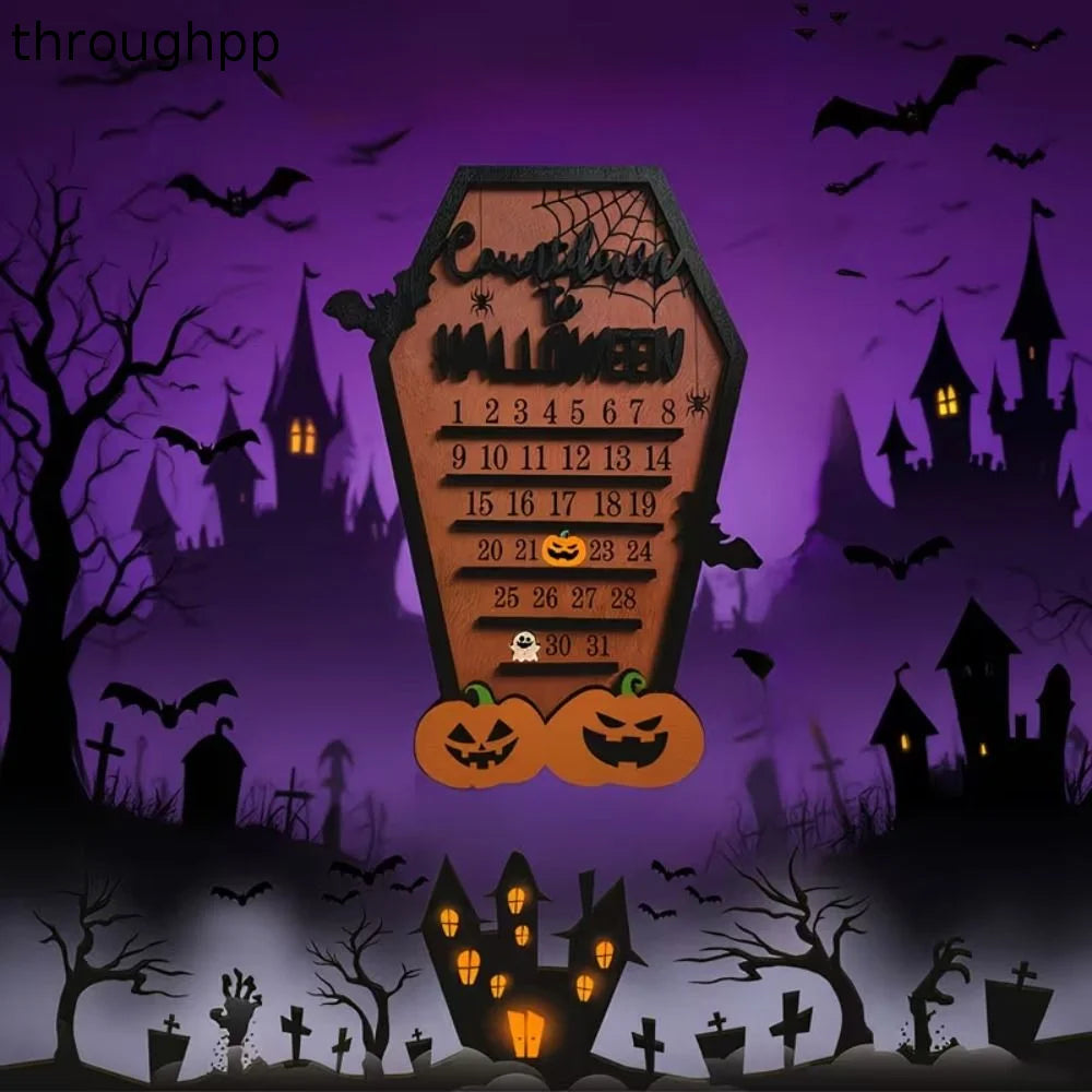 Wooden Halloween Countdown Calendar