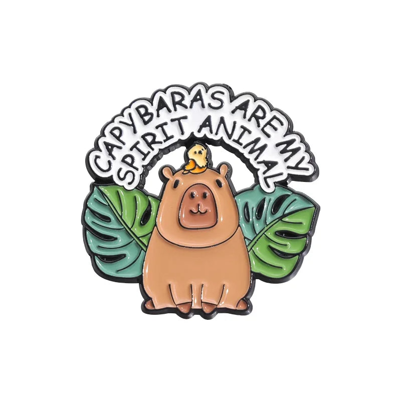 Cute Capybara Enamel Pin Collection