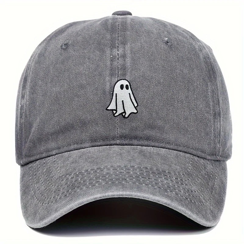 Embroidered Ghost Baseball Cap