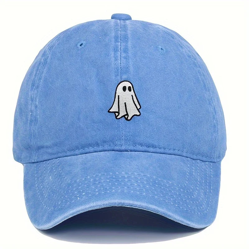 Embroidered Ghost Baseball Cap