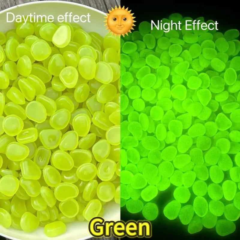 100-Piece Glow-in-the-Dark Garden Pebbles